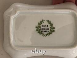 Vtg Gda Limoges France Hotel Scribe Paris 2 Jewelry Trays 4,5