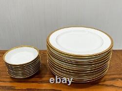 WM GUERIN & CO LIMOGES FRANCE SET 20 LOT DINNER PLATES DESSERT GOLD EARLY 1900's