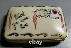 Wish You Were Here Love Letter Perfect Rochard Limoges Box Envelope & Letter