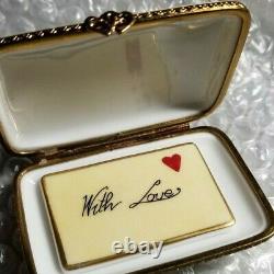 Wish You Were Here Love Letter Perfect Rochard Limoges Box Envelope & Letter