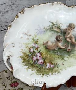 Wm Guerin & Co Limoges France Antique Porcelain Tray Hand Painted by Paul Millet