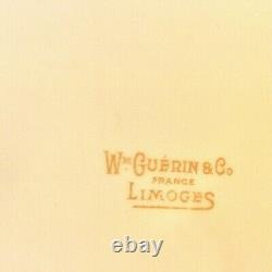 Wm Guerin & Co Limoges France Med Rnd Lidded Vegie White Gld 9.75 H-h 1891-1932
