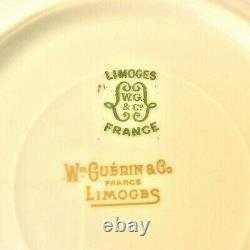 Wm Guerin & Co Limoges France Set 6 Berry Dessert Bowls 5d White Gold 1891-1932