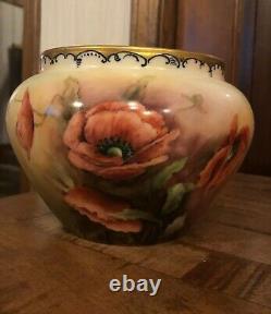 Wow Just Wow! WG & Co Limoges Hand Painted, Signed & Dated Jardiniere Vase