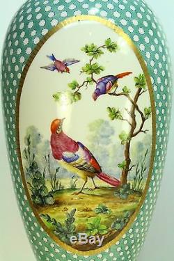 1800 Antique Limoges Belle Paire De Grands Vases En Porcelaine Peinte À La Main 21