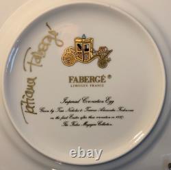 4 Faberge Imperial Collection 8 Plaques Dessert Accent Signées À La Main Avec La Boîte Mint