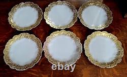 6-antique Limoges Double Timbre Charles Ahrenfeldt & Vignaud Freres Diner Plates