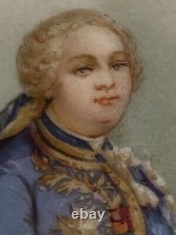 A Lanternier Limoges Hand Painted Portrait Plates Set/6 Français Royalty Signed