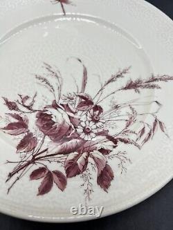 Ancien 1880 Haviland Limoges Floral Dragonfly 91/2 Assiette Peinte À La Main