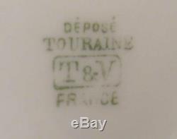 Ancien Bocal De Craquelins En Biscuit Peint À La Main Peint À La Main R & V Limoges Signé 1900