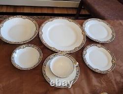 Ancien Théodore Haviland Limoges France Schleiger 631 7pc Chine Place Setting