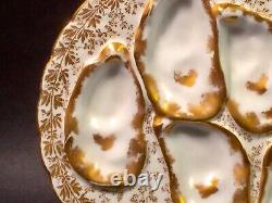 Ancienne Plaque D'huîtres De Porcelaine De Limoges Vers 1800