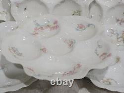 Antique Haviland & Co Limoges 5 Bien Plates Oyster -floral Pattern Set Of 6