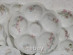 Antique Haviland & Co Limoges 5 Bien Plates Oyster -floral Pattern Set Of 6