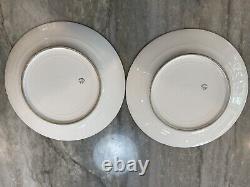 Antique JPL France Jean Pouyat Limoges Ensemble de 2 Assiettes Peintes à la Main DS54