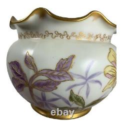 Antique Porcelaine A. Klingenberg Ak France Limoges Jardiniere Planter Pot 1880s