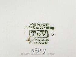 Antique T & V Limoges France Venise Handpainted Pavot Flowers Bol D'or Cachepot
