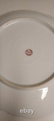 Assiette De Porcelaine Peinte À La Main À L'ancienne Limoges Avec Phéasant Oriental Signé