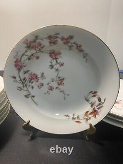 Assiettes à soupe aux fleurs CH Fields Haviland Limoges Antique de 1880 à 1900