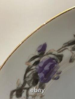 Assiettes à soupe aux fleurs CH Fields Haviland Limoges Antique de 1880 à 1900