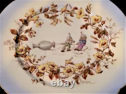 Ca. 1870-1890 Assiettes déjeuner elfe peintes à la main Bawo & Dotter/J. Pouyat Limoges