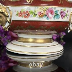 Cache-pot/centre de table en porcelaine de Limoges vintage peint à la main en France du 20ème siècle