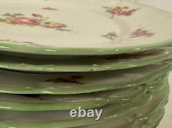 Ensemble de 8 assiettes en porcelaine Antique William Guerin & Co. Pouyat Elite Limoges France