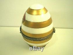 Faberge Limoges Imperial Crown 0003 (noël Noël Vacances) Hand Painted Egg