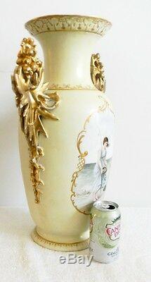 Guerin Limoges Grande Main Meilleur Vase Qualité Prélaqué 1891