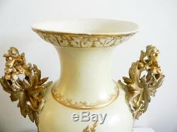 Guerin Limoges Grande Main Meilleur Vase Qualité Prélaqué 1891