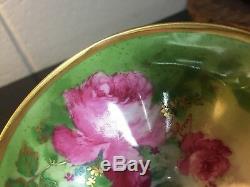 Haviland Limoges Punch Cup Rose Hand Painted Roses & Or Illustrateurs Henry