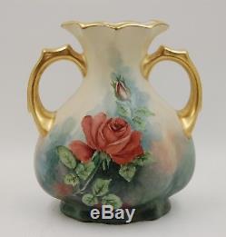 Limoges Antique France Vase En Porcelaine Peint À La Main Gorgeousroses