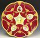 Limoges Art Nouveau Rose Pendentifs Bijoux Plaque De Cabinet En Or Surélevé