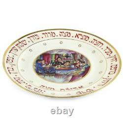Limoges Faience Hand Painted Passover Seder Plate France Circa 1915