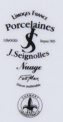 Limoges France J. Seignolles Tea Cup & Saucer Peint À La Main De 6