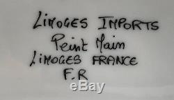 Limoges Imports Coffret Bibelots Paris Porte-journaux Peint À La Main Signé 557