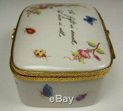 Limoges Tiffany & Co Le Tallec Painted Private Stock Main Papillon Insectes Box