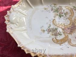 Plat de Limoges Victorian Elite Works Grand Plateau Antique Peint à la Main