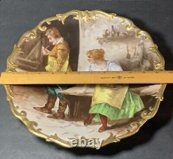 RARE 1890s LIMOGES France HAND PAINTED 12.5 Dubois CHARGER PLATE GUILLAIN 	
<br/>
	 <br/> 	
	RARE Service à Charger Dubois GUILLAIN LIMOGES France 1890s peint à la main
