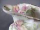 Rare Antique Haviland Limoges Peinte À La Main Baltimore Rose Creamer Or Gilt
