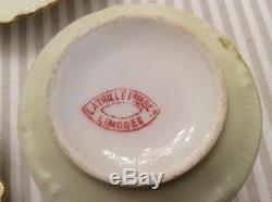 Rare Antiquité Service À Thé En Porcelaine Peinte À La Main Latrille Frères Limoges C1899
