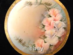 Service de dessert en porcelaine florale T&V Limoges & MZ Altrohlau décoré à la main (8 pièces)