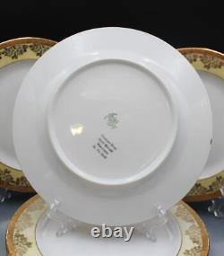 Service de table Royal Bavarian Hutschenreuther Limoges avec 8 assiettes de dîner en décor 22KGold