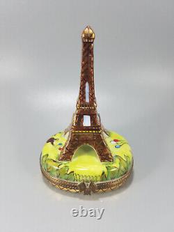 Tour Eiffel Paris France Limoges Boîte à bibelots peinte à la main