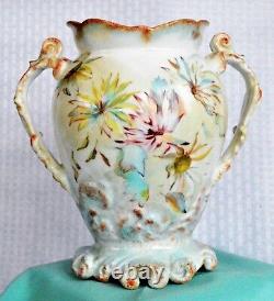 Vase Antique En Porcelaine Peint À La Main Jean Pouyat Limoges