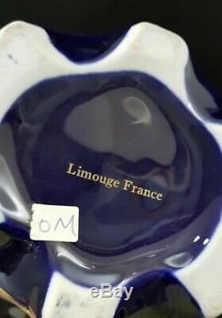 Véritable Vintage Limoges France Grande Porcelaine Peinte À La Main Antique Vase Rare