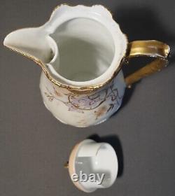 Vers 1900 French Art Nouveau L. Straus & Sons Limoges Pot à chocolat en porcelaine
