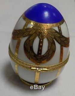 Vintage Limited Edition Fabergé Limoges Porcelaine Peinte À La Main Egg No 10043