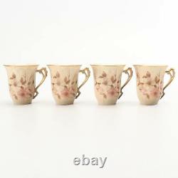 Vintage Nippon Peint À La Main Floral Porcelaine Chocolat Set