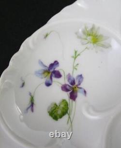Violets Antique H&co. Oyster Plate Schleiger #453 Thos. West, Savannah Ga